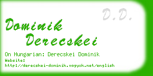 dominik derecskei business card